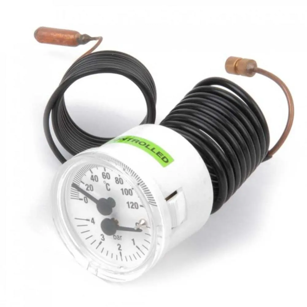 Vaillant VUW Uyumlu Termomanometre 0-4 Bar 0-120 °C