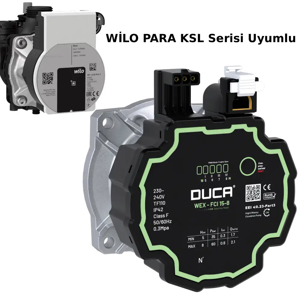 Wilo Para Yonos Para Uyumlu PWM Pompa Motoru WEX 15-8 FCI